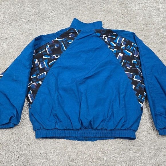 Vintage Reebok Jacket Womens L‎ Blue Full Zip Lightweight Oversized Nylon READ - Picture 9 of 14